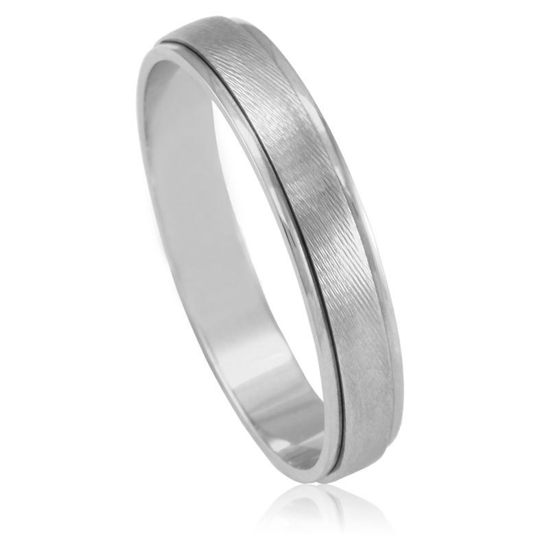 Aliança ouro branco