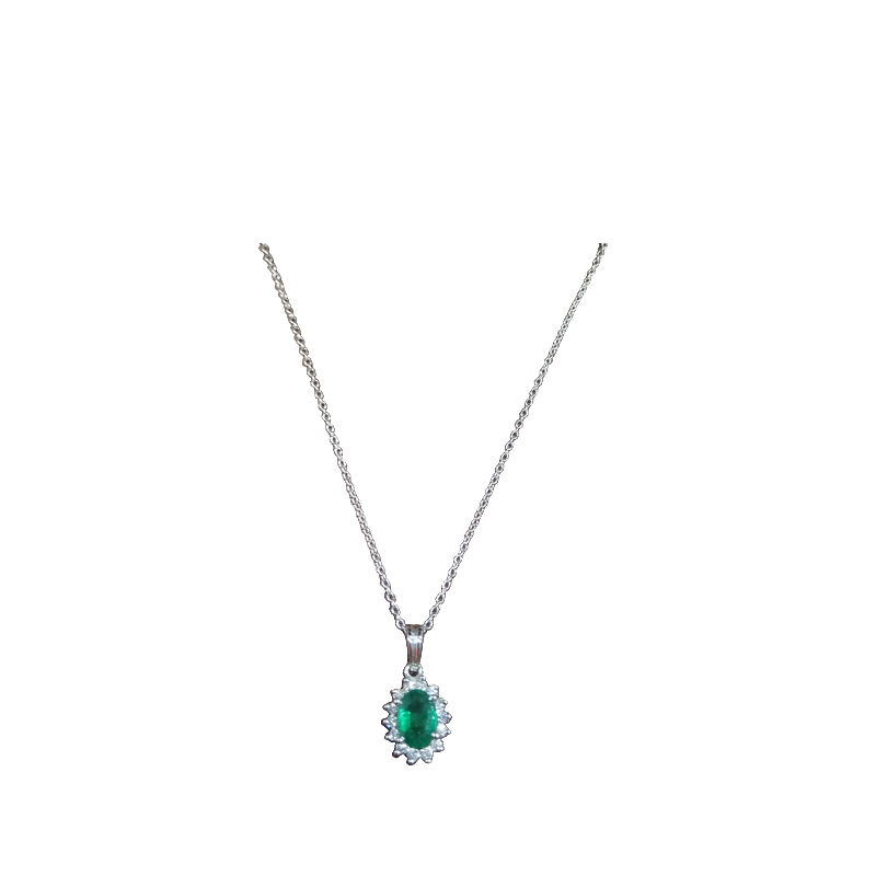 White gold necklace