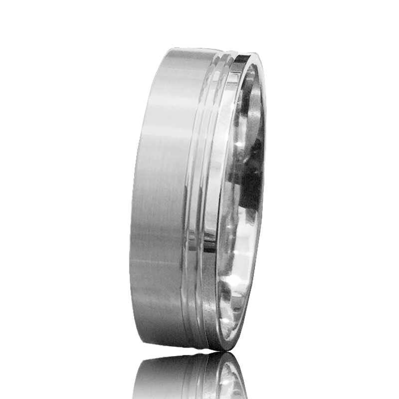 Aliança ouro branco