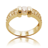 Anel ouro amarelo