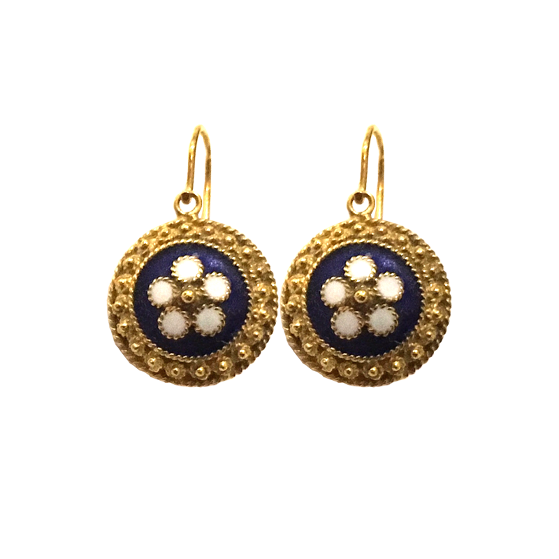 Yellow gold earrings