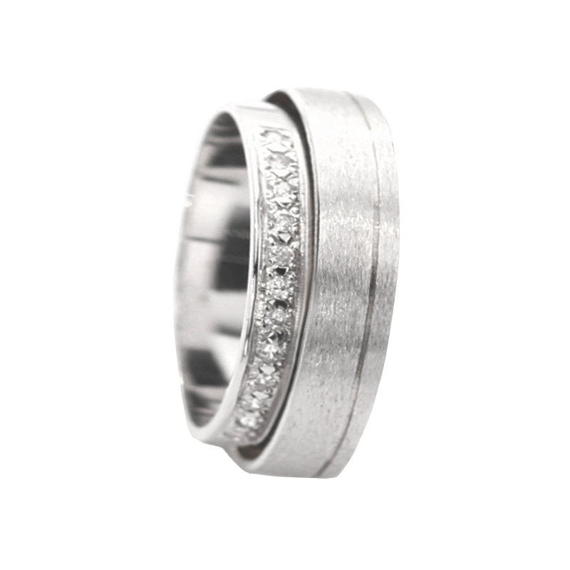 Aliança ouro branco