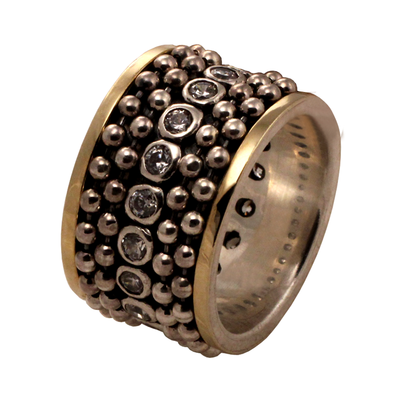 Bicolor ring gold silver