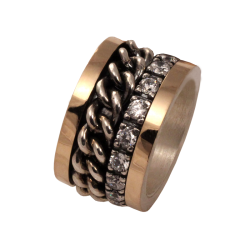 Bicolor ring gold silver