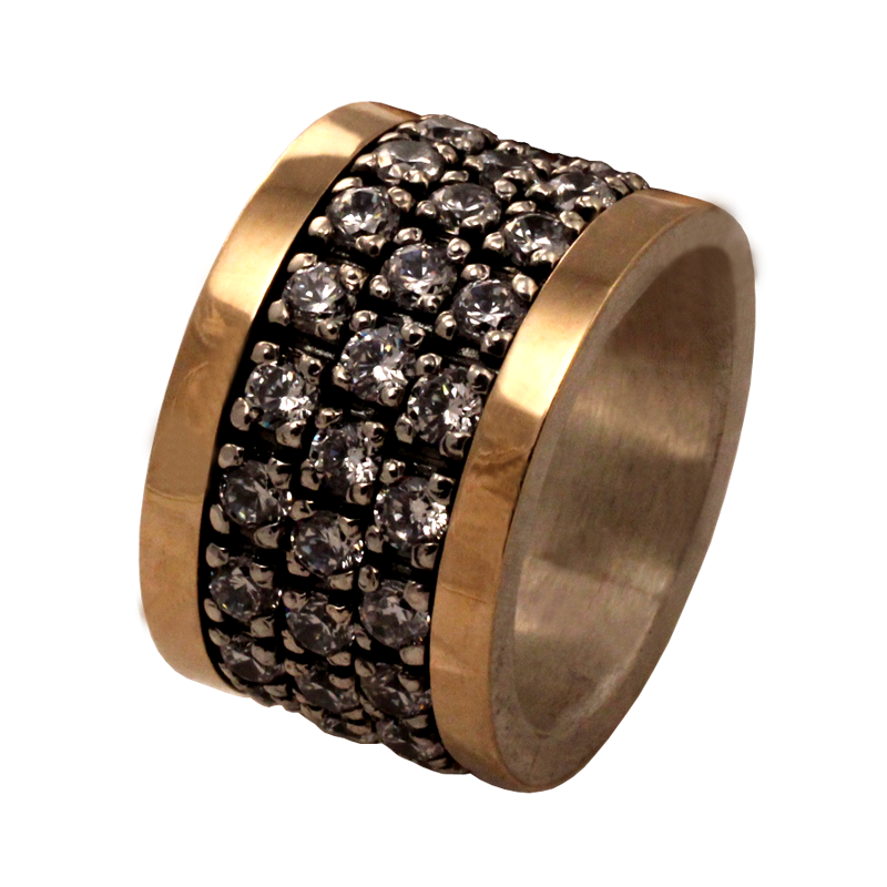 Bicolor ring gold silver